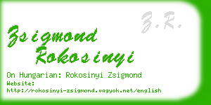 zsigmond rokosinyi business card